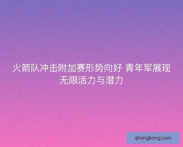 火箭队冲击附加赛形势向好 青年军展现无限活力与潜力